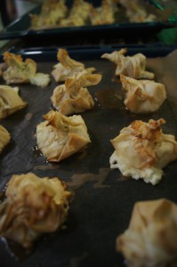 Wenn die Strudel goldbraun sind, sind sie fertig.